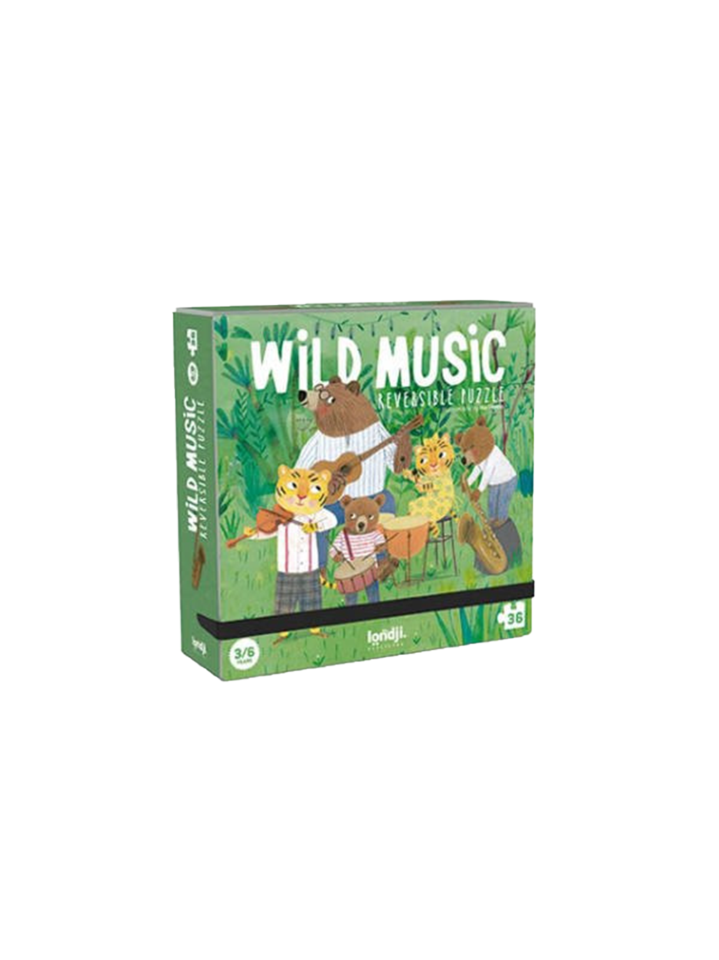 Two-sided puzzles for children Wild Music
