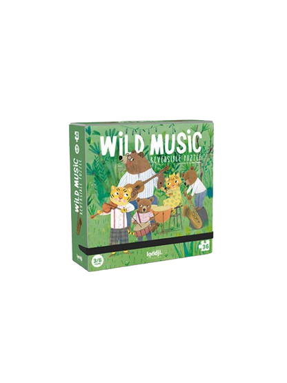 Two-sided puzzles for children Wild Music