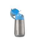 thermal water bottle with a tube blue slate