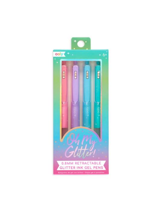 Gel pens with glitter