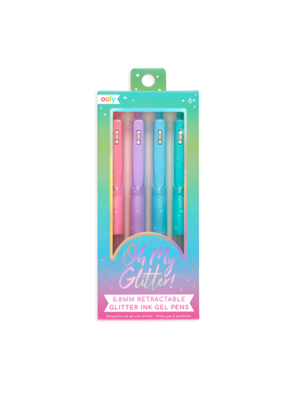 Gel pens with glitter