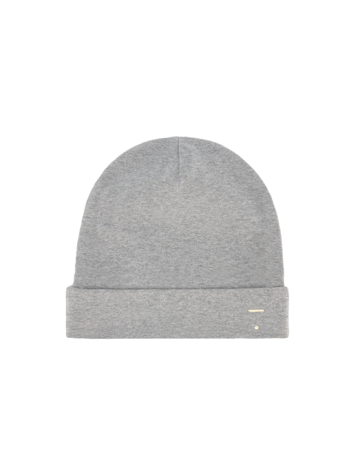 Kids Beanie cotton cap grey melange