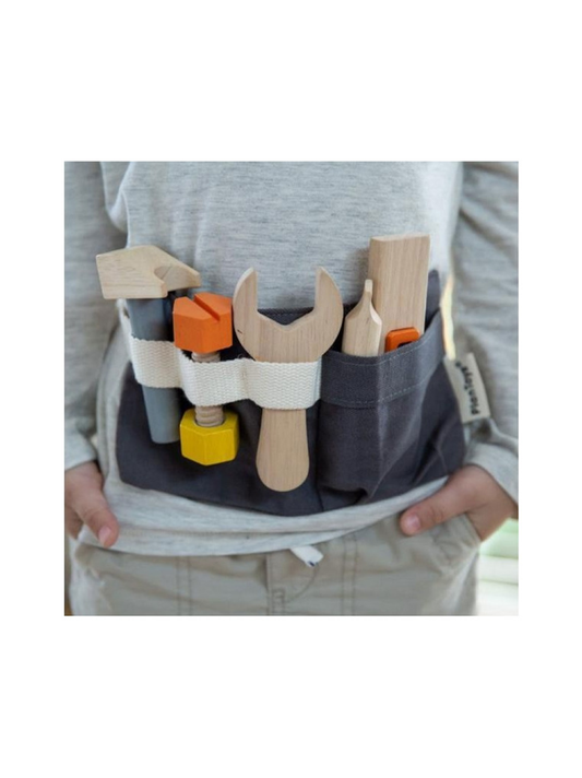 toy belt with wooden tools