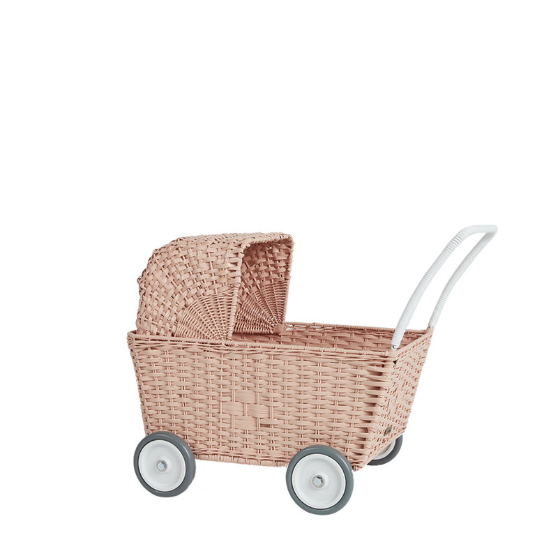 carrito para muñecas de ratán Strolley