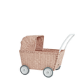 carrito para muñecas de ratán Strolley