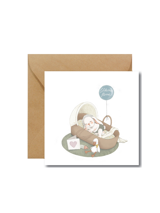greeting card with envelope welcome home