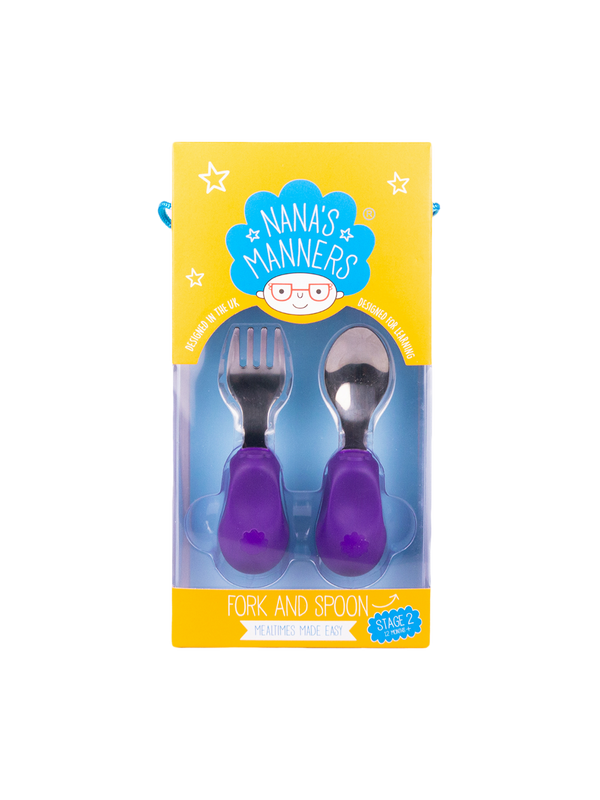 cutlery set for children 1-3 years purple