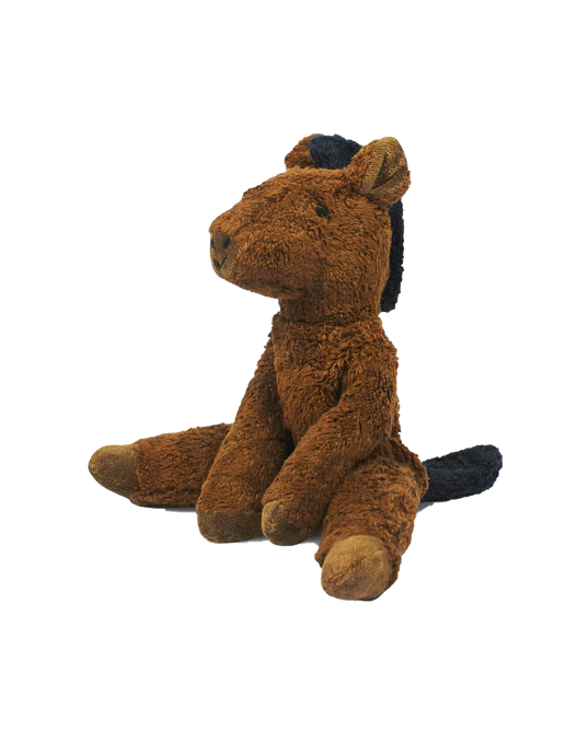 a cuddly toy made of organic cotton Floppy Animal brown horse