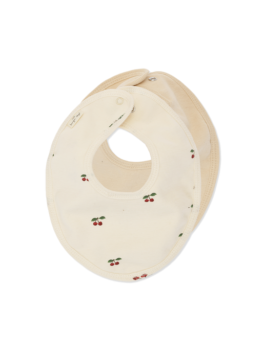 2-pack of soft bibs with a membrane cherry