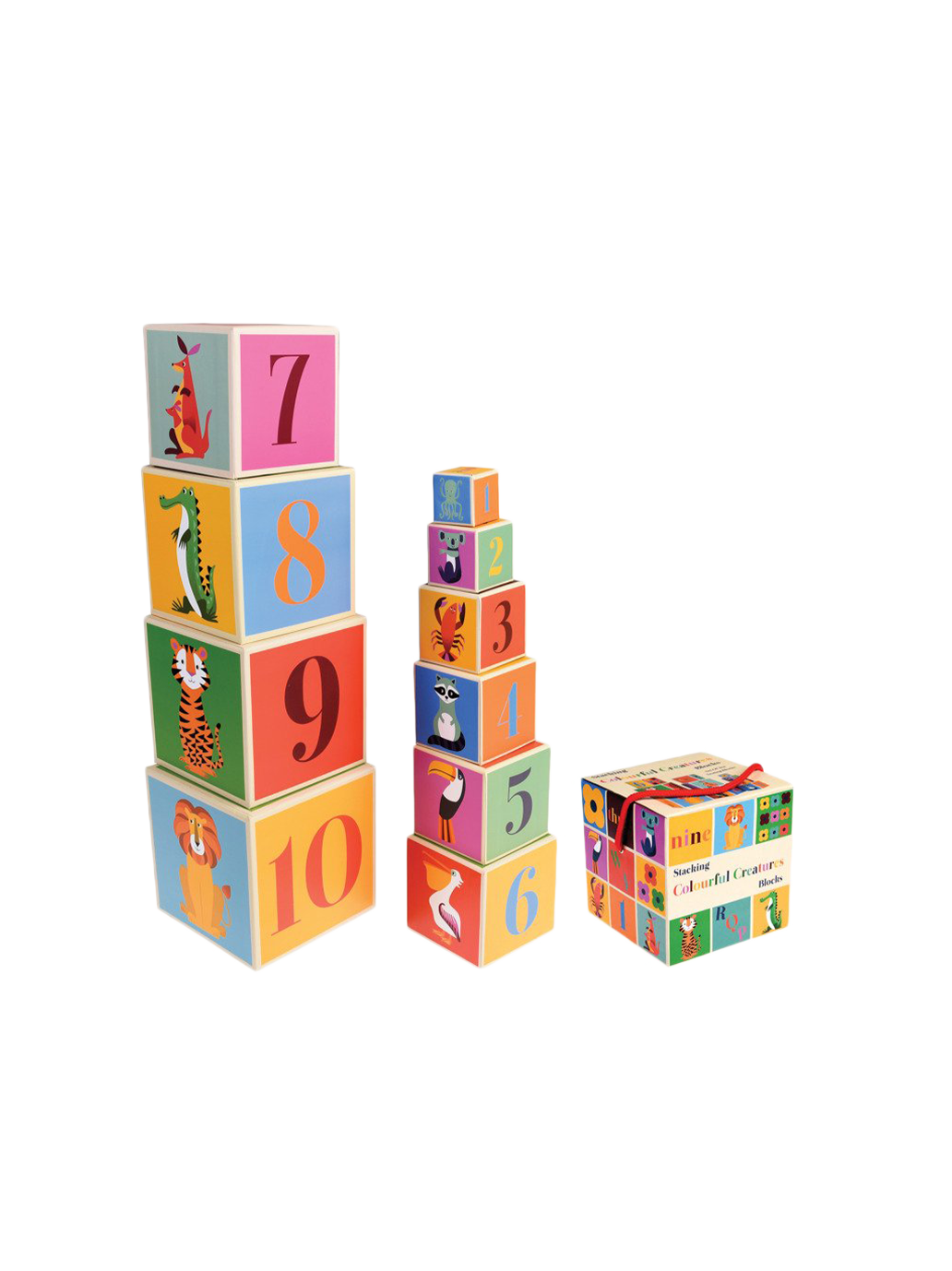 Cardboard Tower of Stacking Blocks