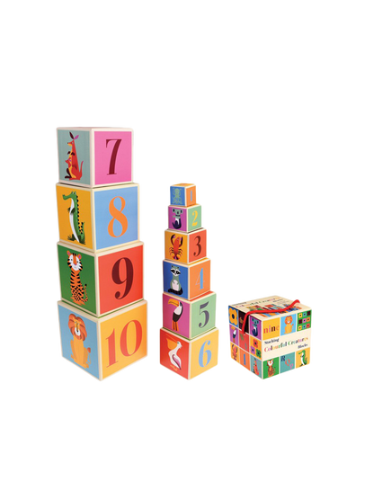 Cardboard Tower of Stacking Blocks