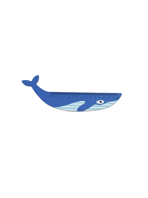 regla de madera blue whale