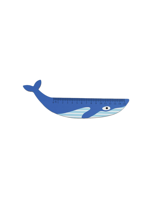wooden ruler blue whale