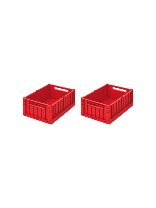 2-pack of modular boxes apple red