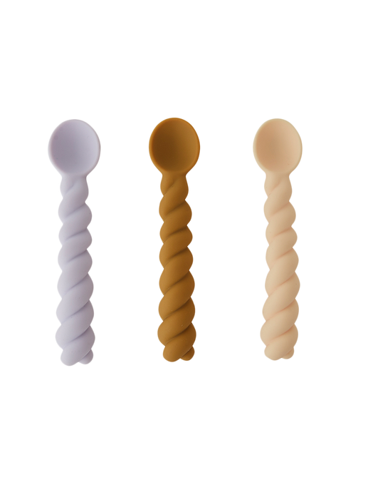 Set di cucchiai in silicone Mellow Spoon lavender/vanilla/light rubber