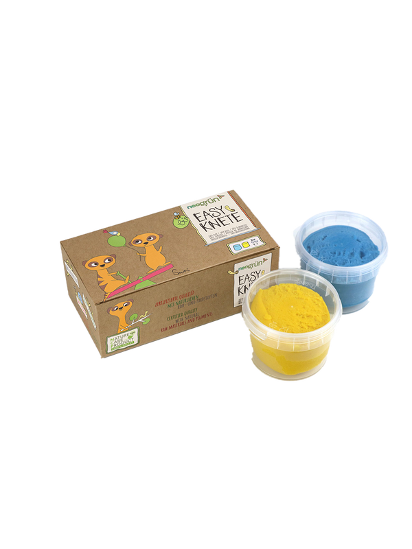 Natural modeling clay 2 colors yellow/blue