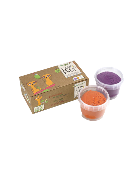Natural modeling clay 2 colors purple/orange