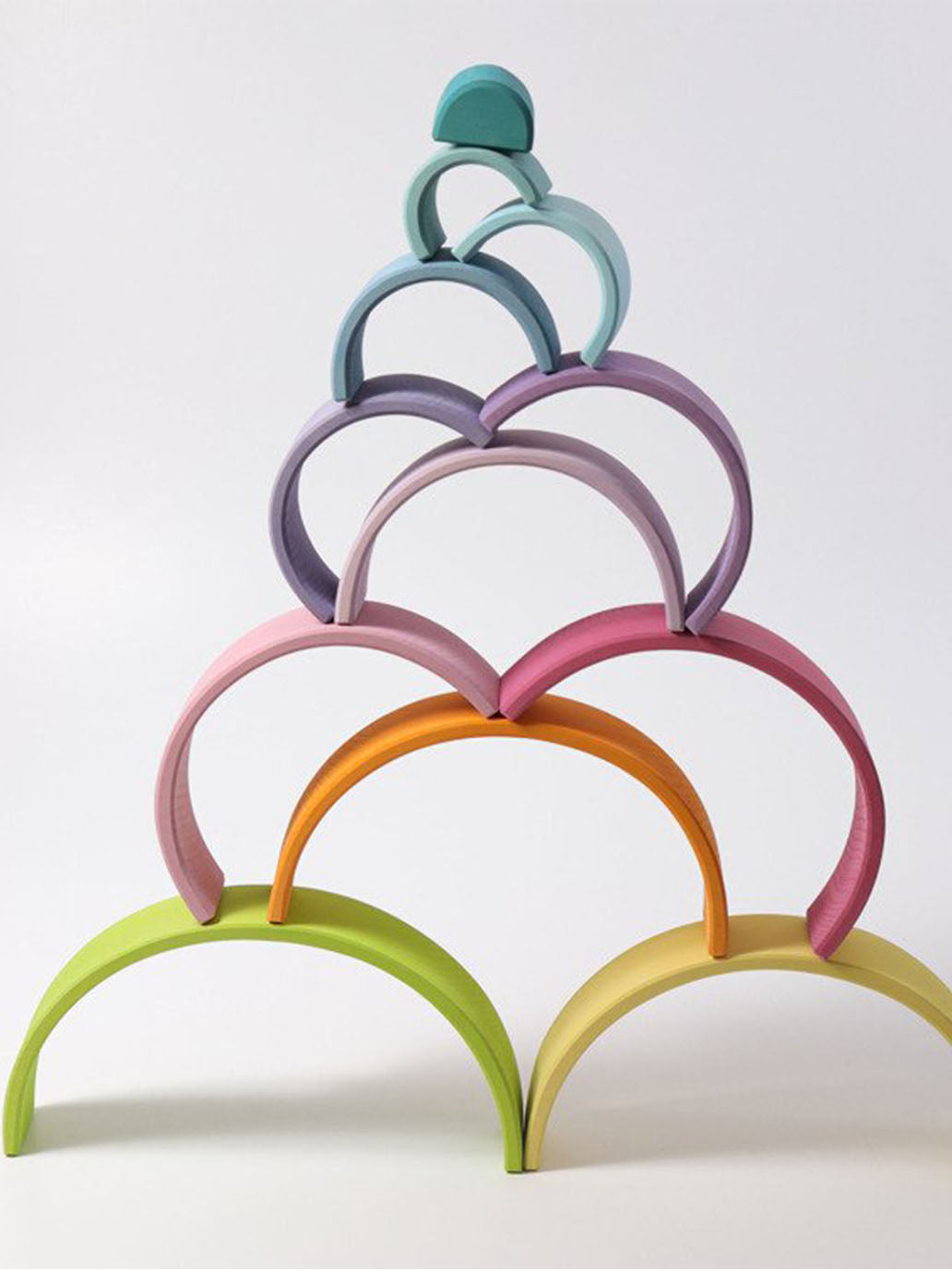 Large wooden rainbow 12-pieces