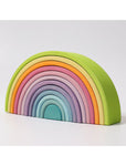 Large wooden rainbow 12-pieces pastel