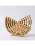 Large wooden rainbow 12-pieces natural