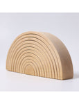Large wooden rainbow 12-pieces natural
