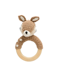 Crochet rattle Dixi on ring