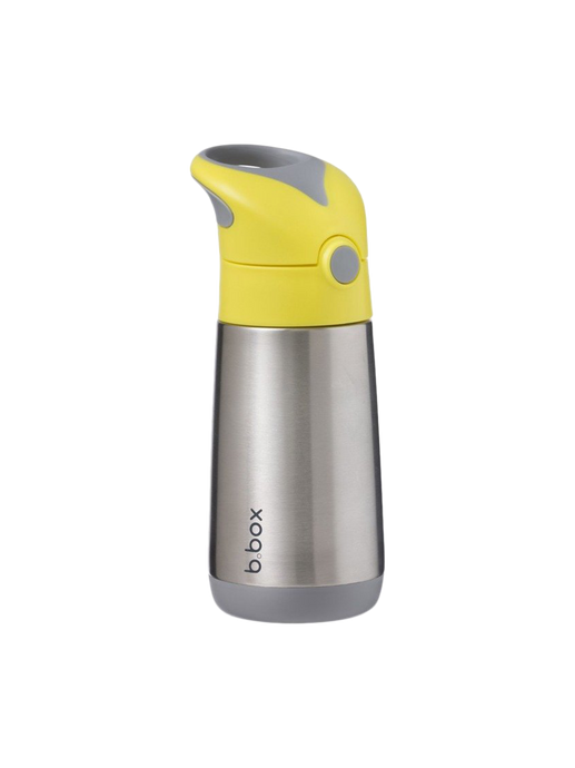 thermal water bottle with a tube yellow