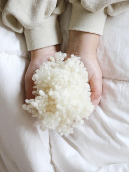 piumino in cotone con imbottitura in lana di alpaca