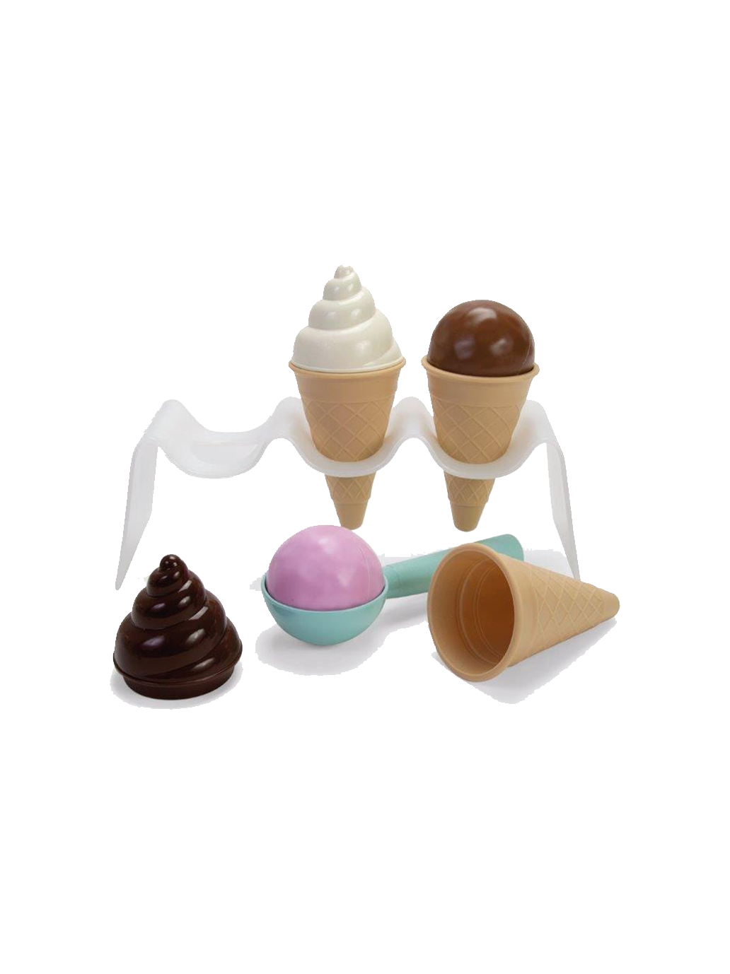 Bio plastic ice cream set