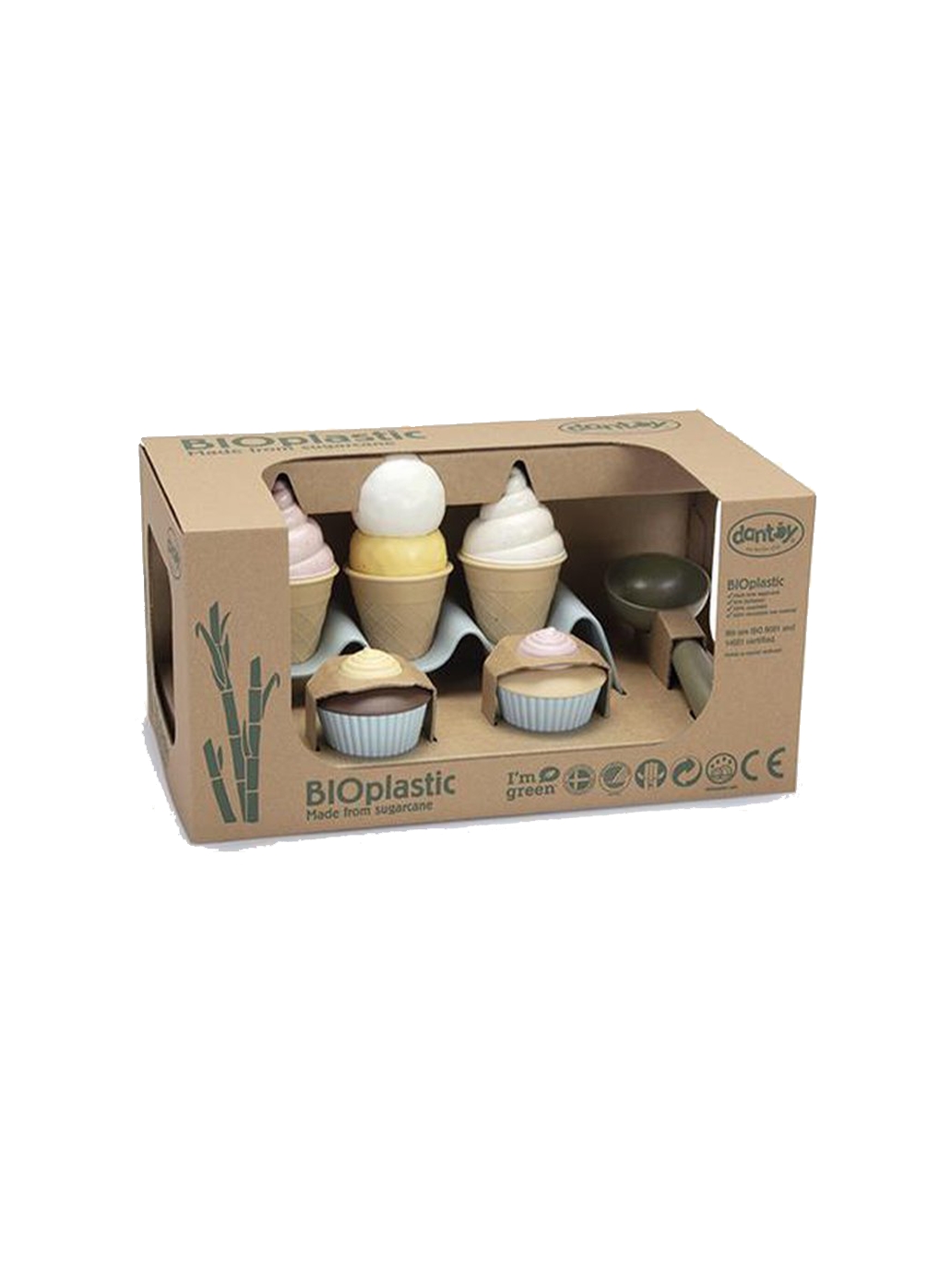 Bio plastic ice cream set