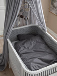 Quilted baby bumper grey