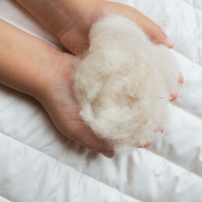 Nursing pillow made of organic virgin wool