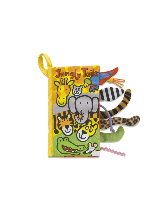 soft sensory book with tails jungly