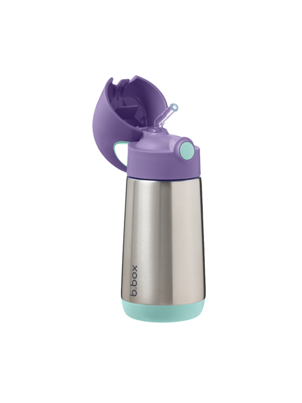 thermal water bottle with a tube lilac pop
