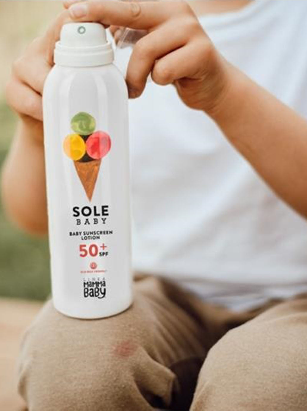 SPF 50+ Baby Albertino sunscreen spray