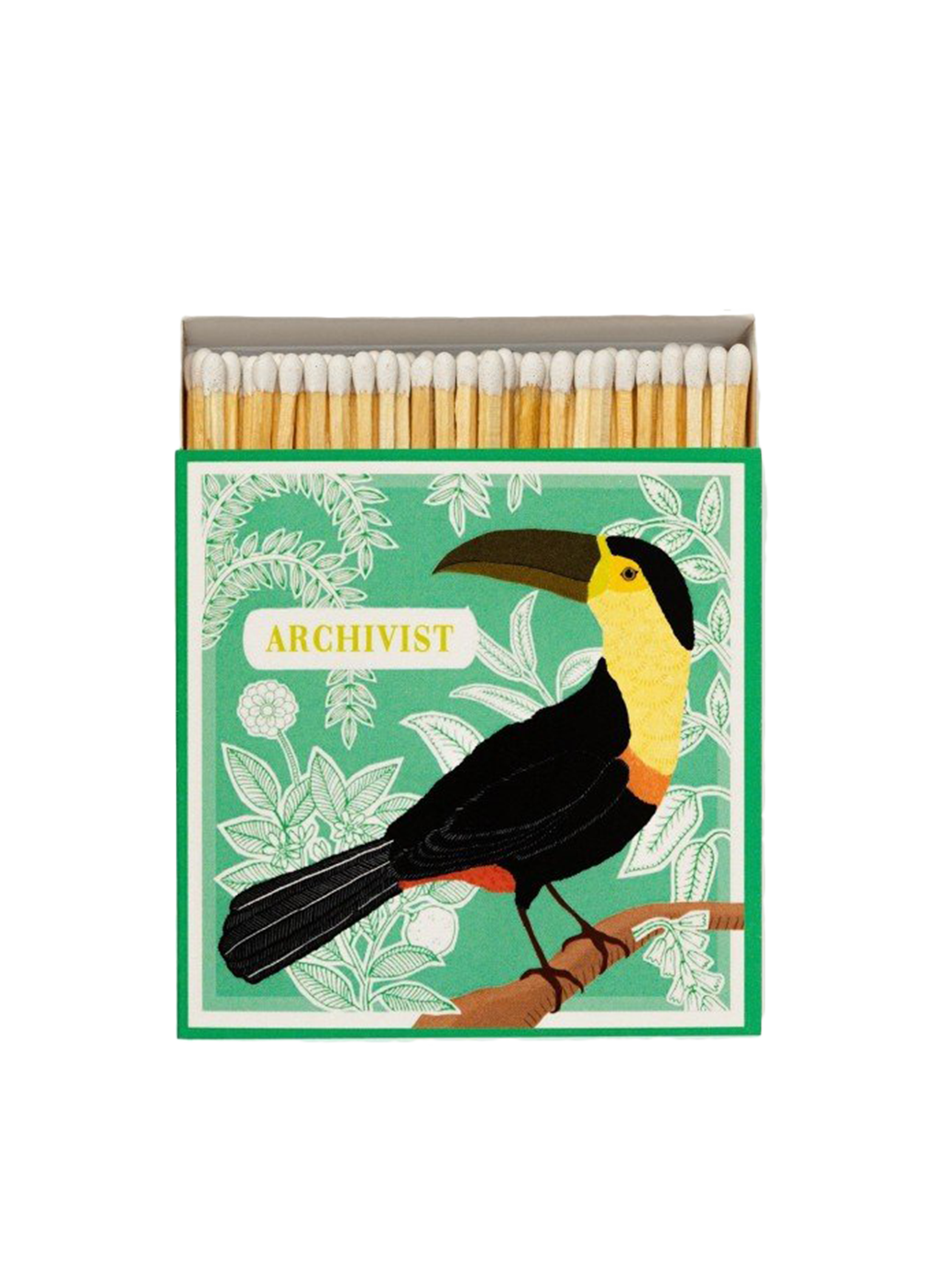 luxury matches in a decorative square box