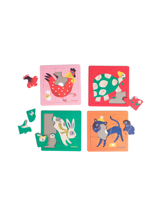 puzzle per bambini 4 animali