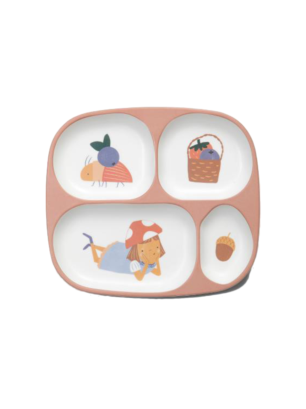 4-rooms melamine plate