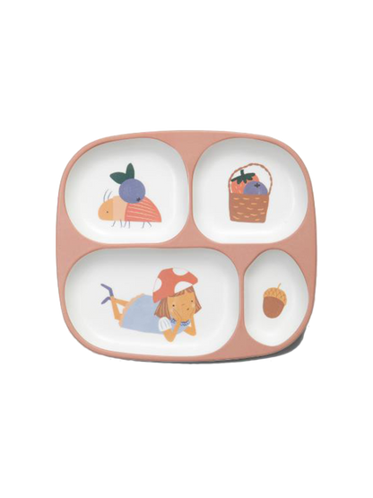 4-rooms melamine plate