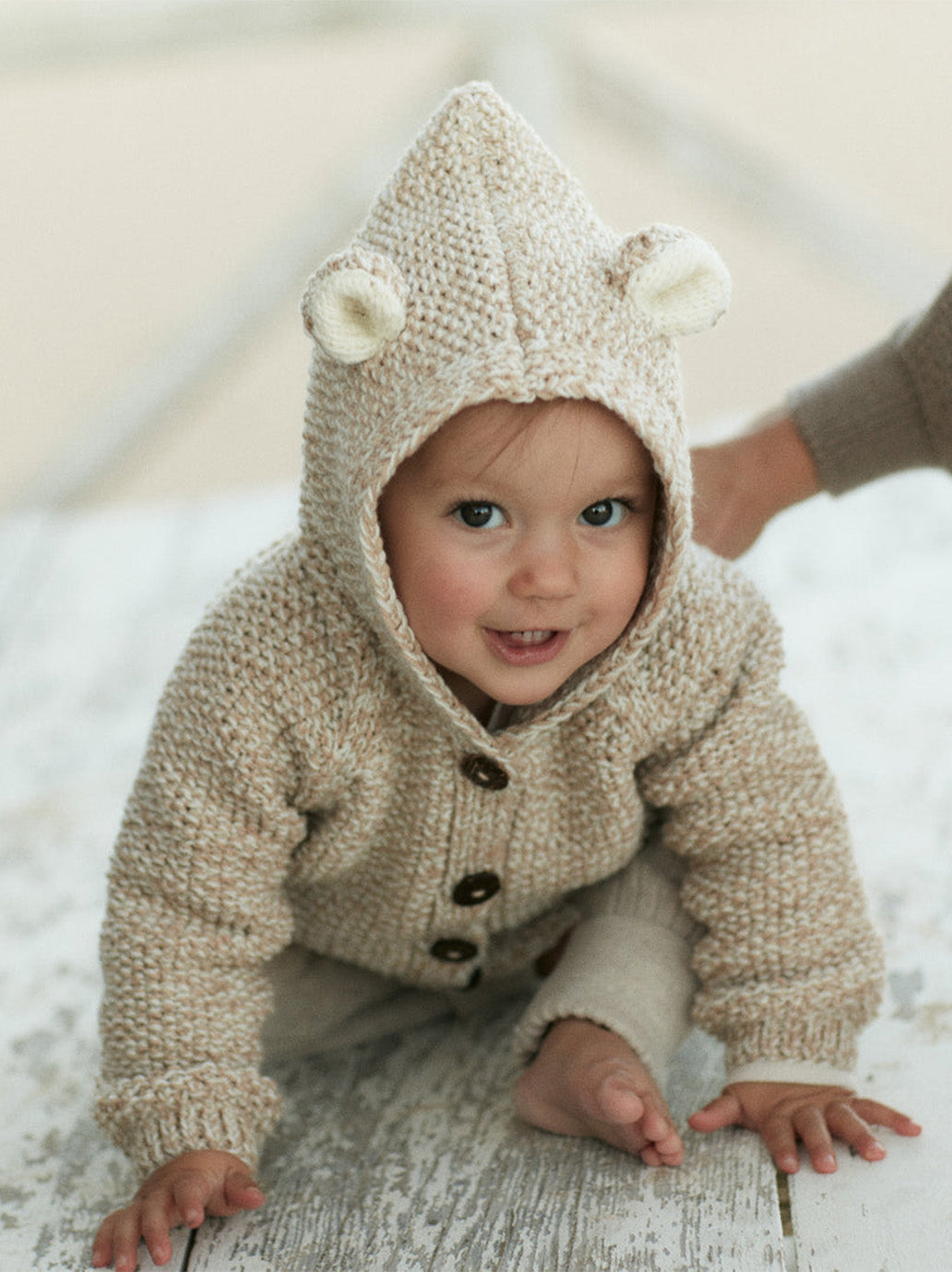 cárdigan con osito de peluche