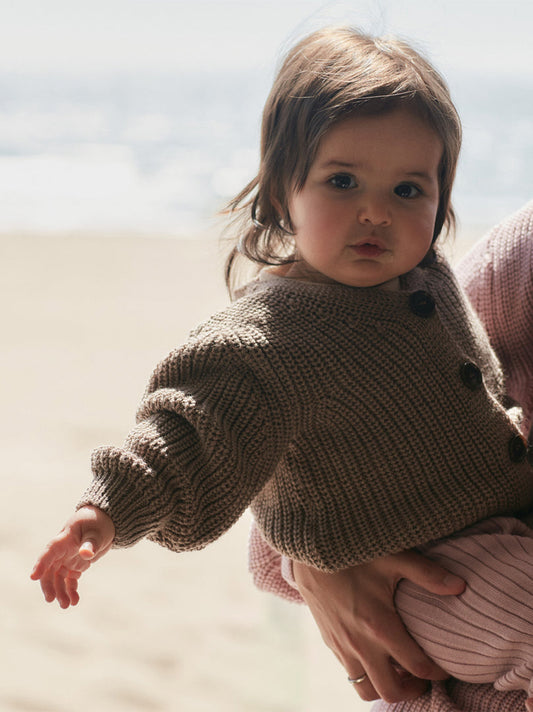 Cárdigan de lana merino para uso diario para niños