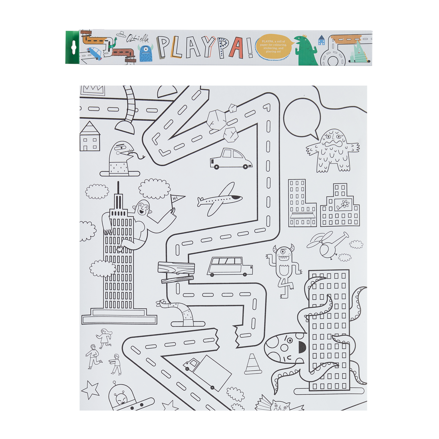 Playpa coloring book on a roll