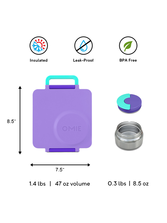 OmieBox lunchbox with thermos and compartments