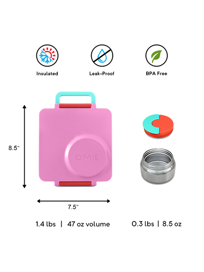 OmieBox lunchbox with thermos and compartments