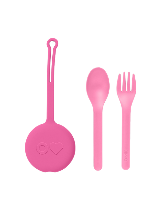 OmiePod pendant with cutlery bubble pink