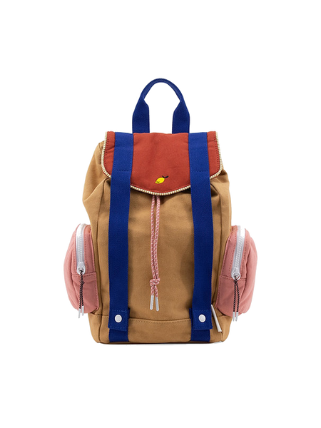Cotton backpack with pockets