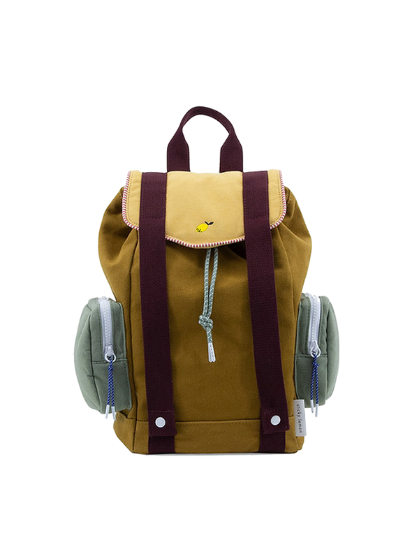 Cotton backpack with pockets meadows adventure/khaki green