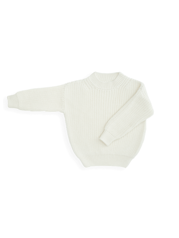 Chunky merino wool sweater off white