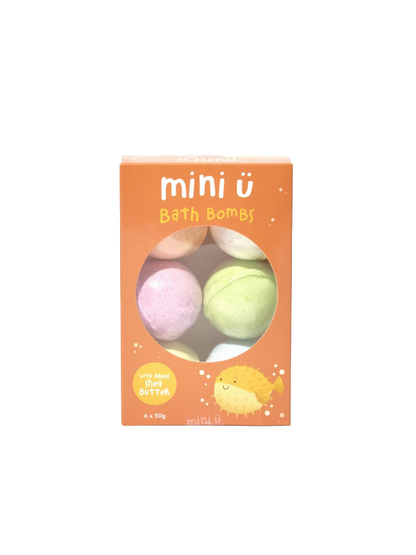 Set of 6 sparkling bath balls for children