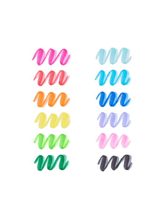 Rotuladores de doble cara 24 colores.